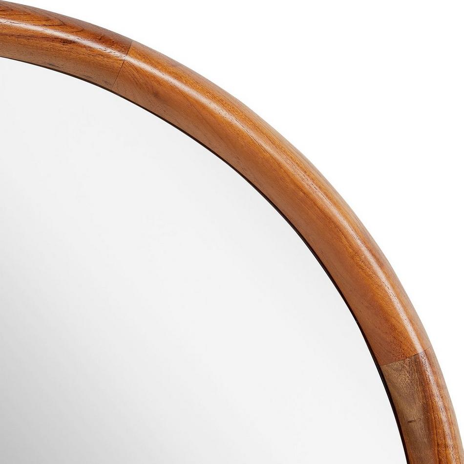 34" Novak Round Teak Vanity Mirror - Teak, , large image number 3