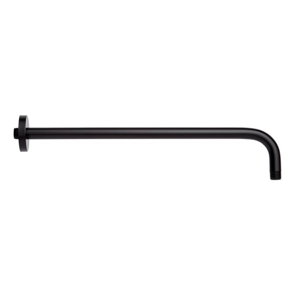 FundamentALL 18" Wall-Mount Rain Shower Arm and Flange - Matte Black, , large image number 0