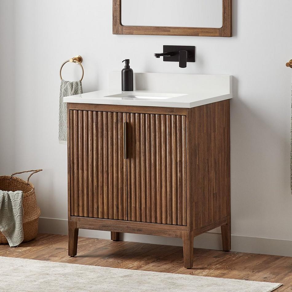 30" Manolin Vanity For Rectangular Undermount Sink - Aged Auburn, , large image number 2