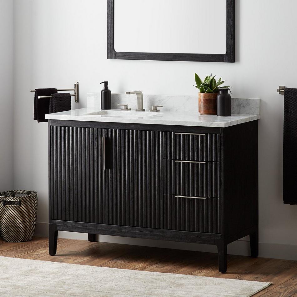 48" Manolin Vanity For Rectangular Undermount Sink - Arcadian Black, , large image number 0