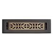 Stritzel Brass Floor Register - Black/Antique Brass 2-1/4" x 10" (3-1/2" X 11-1/4" Overall), , large image number 0