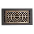 Stritzel Brass Floor Register - Black/Antique Brass 6" x 14" (7-1/4"x15"Overall), , large image number 0