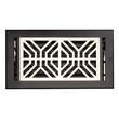 Stritzel Brass Wall Register - Black/Polished Nickel 6" x 12" (7-1/4"x13"Overall), , large image number 0