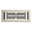 Deeken Brass Floor Register - Brushed Nickel/Polished Nickel 4" x 12" (5-1/4" X 13" Overall), , large image number 0