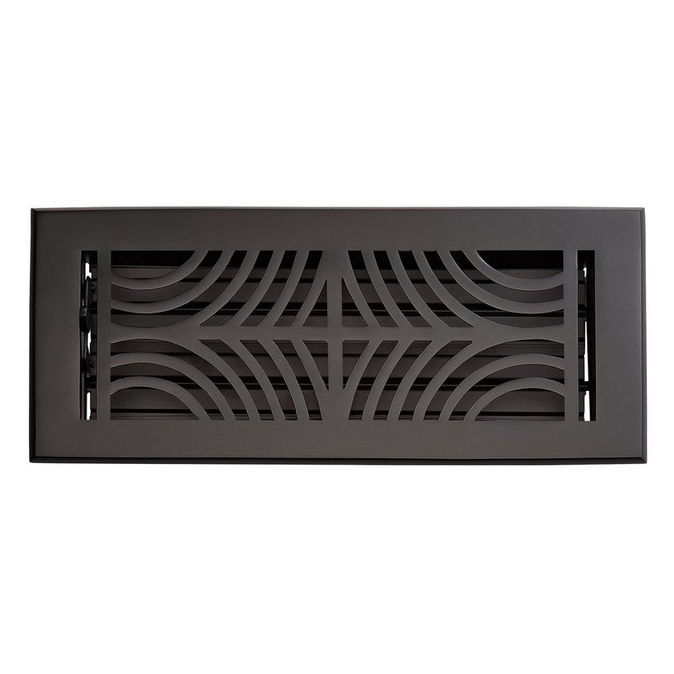 Deeken Brass Floor Register - Black 4" x 14" (5-1/4" X 15" Overall), , large image number 0