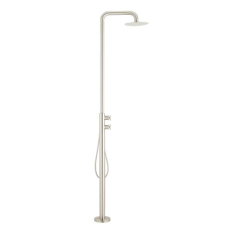 Tinsley Freestanding Outdoor Shower Panel With Hand Shower - Stainless Steel, , large image number 3