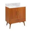 30" Novak Teak Vanity with Undermount Sink - Teak - Carrara - Widespread, , large image number 1