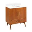 30" Novak Teak Vanity with Undermount Sink - Teak - Feathered White - Widespread, , large image number 0
