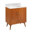 30" Novak Teak Vanity with Rectangular Undermount Sink - Teak - Carrara - Widespread, , large image number 1