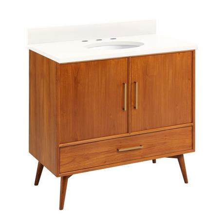 36" Novak Teak Vanity with Undermount Sink - Teak