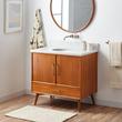 36" Novak Teak Vanity with Undermount Sink - Teak, , large image number 1