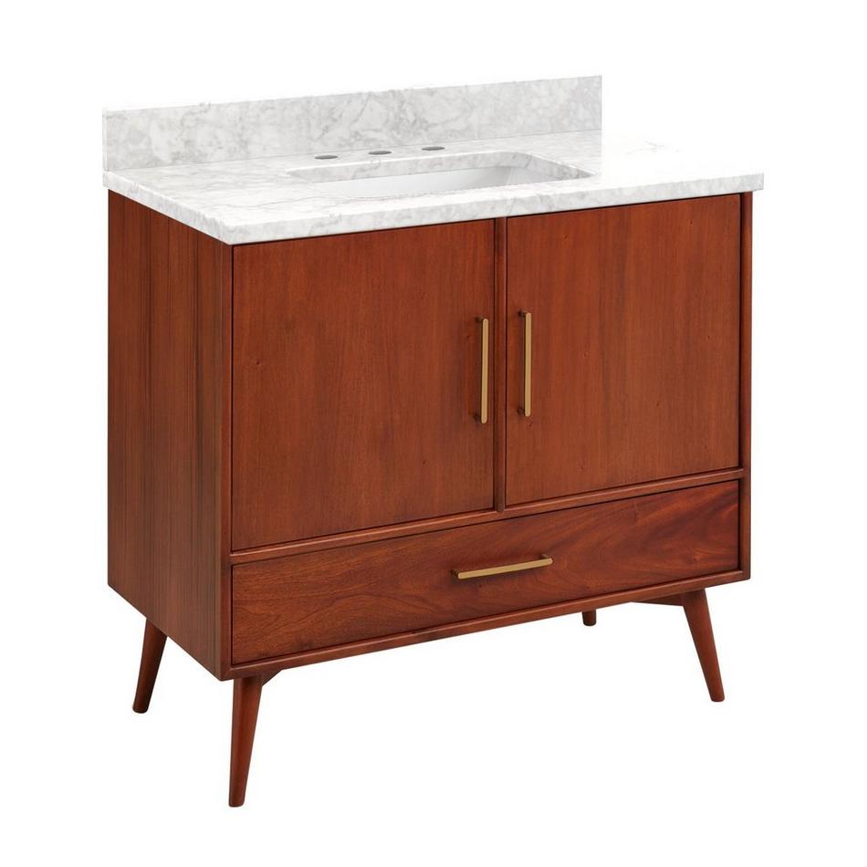 36" Novak Mahogany Vanity with Rectangular Undermount Sink - Golden Ember, , large image number 2
