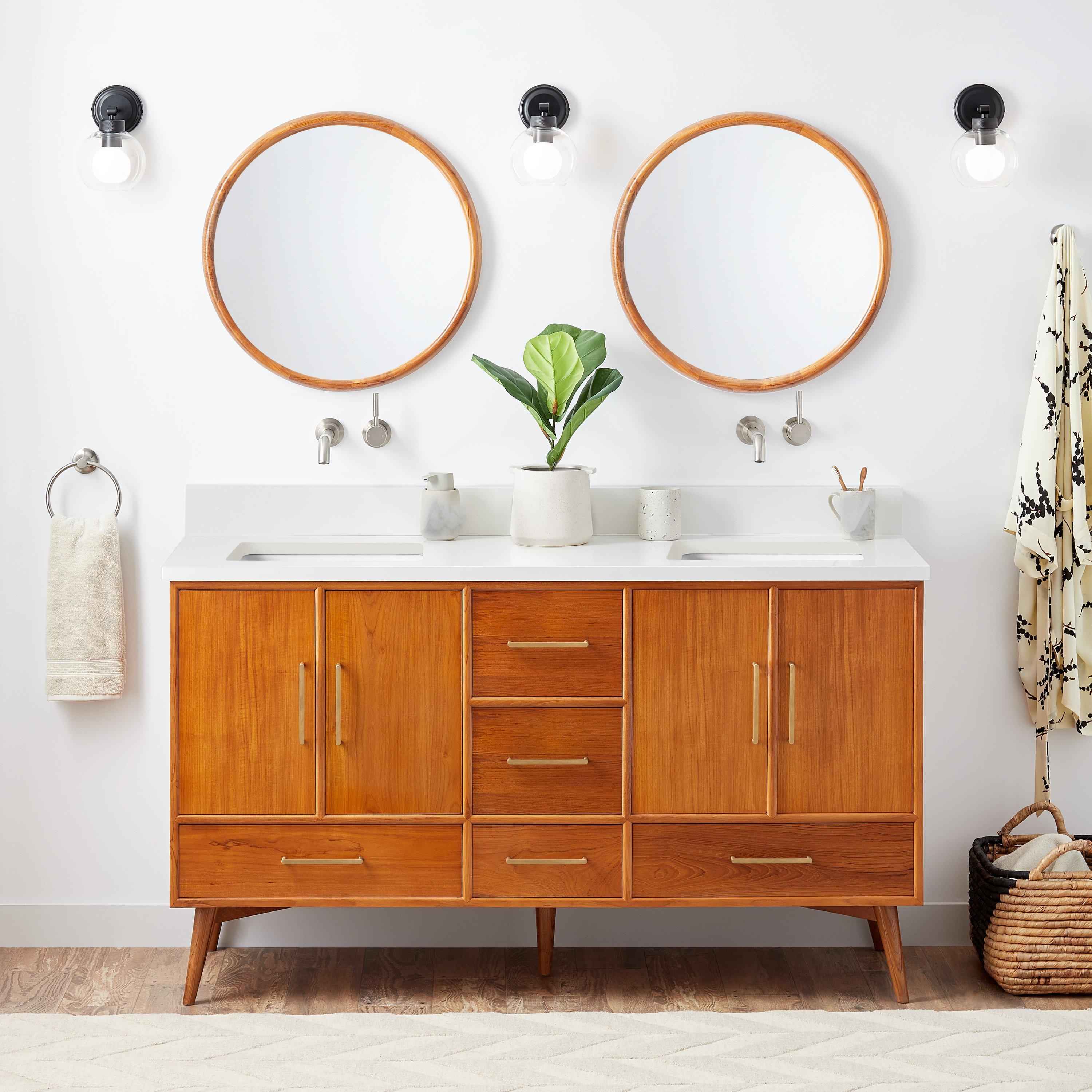 Bathroom deals double vanities