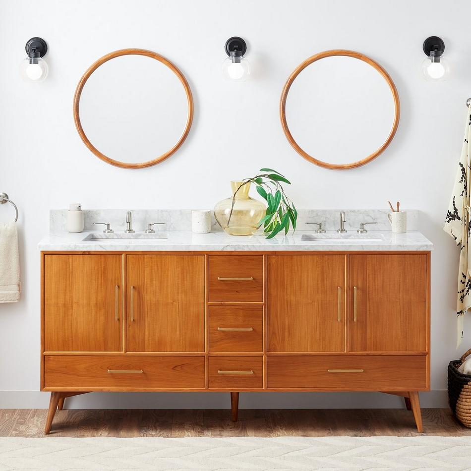 Vanity Art 12-Inch Bathroom Vanity Cabinet 3 Drawer Side Storage