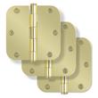 Rounded Steel Door Hinge With Plain Bearing - 3 Pack, , large image number 4