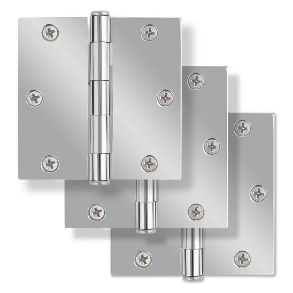 Square Steel Door Hinge With Plain Bearing - 3 Pack, , large image number 2