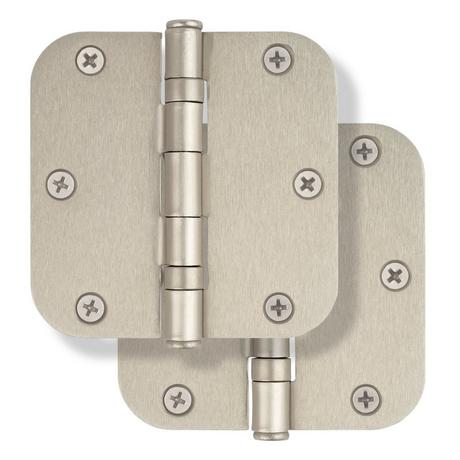 Rounded Steel Door Hinge With Ball Bearing - 2 Pack