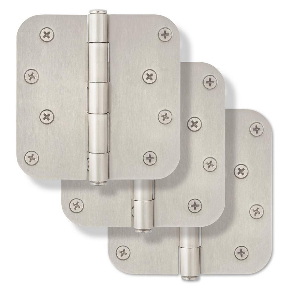 Rounded Steel Door Hinge With Plain Bearing - 3 Pack, , large image number 8
