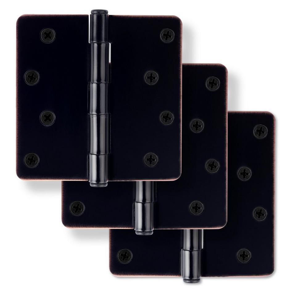 Smooth Steel Door Hinge With Plain Bearing - 3 Pack, , large image number 4