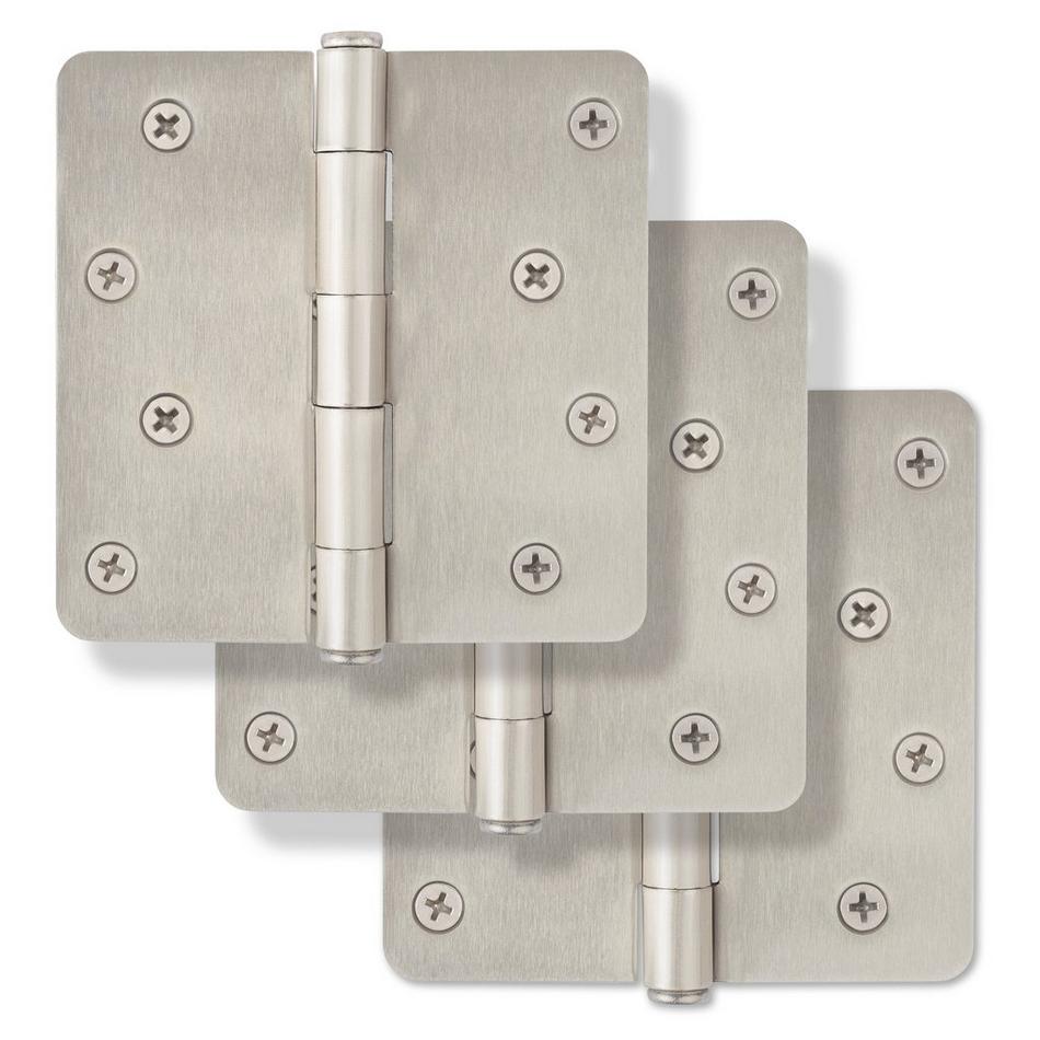 Smooth Steel Door Hinge With Plain Bearing - 3 Pack, , large image number 5