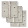 3-1/2" Square Steel Door Hinge With Plain Bearing - 3 Pack - Brushed Nickel, , large image number 0