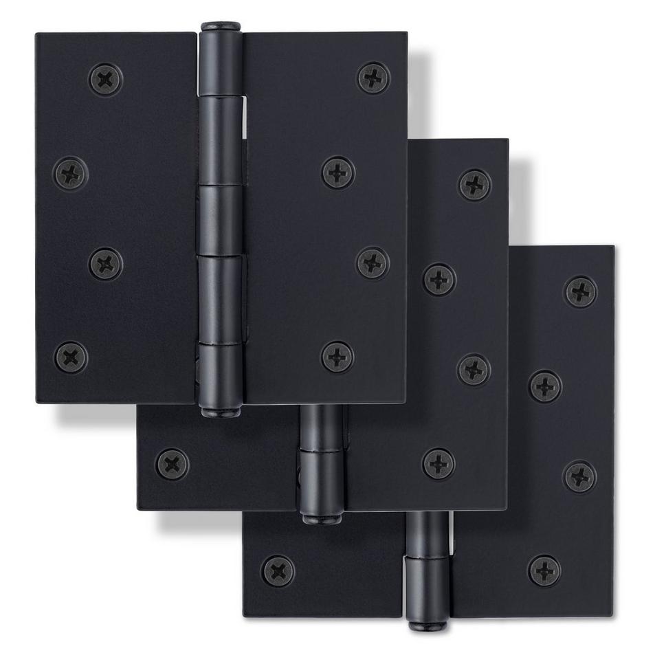 Square Steel Door Hinge With Plain Bearing - 3 Pack, , large image number 4