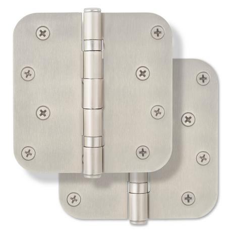 Rounded Steel Door Hinge With Ball Bearing - 2 Pack