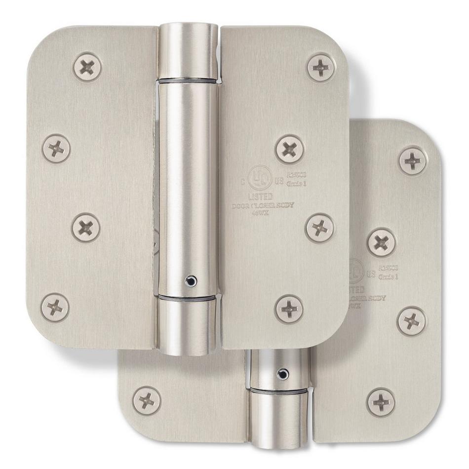 Rounded Steel Door Hinge With Spring Hinge - 2 Pack, , large image number 3