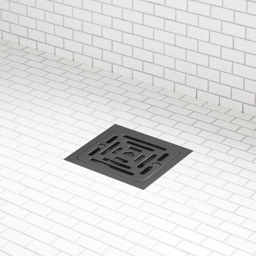 Adelphi Square Shower Drain in Matte Black