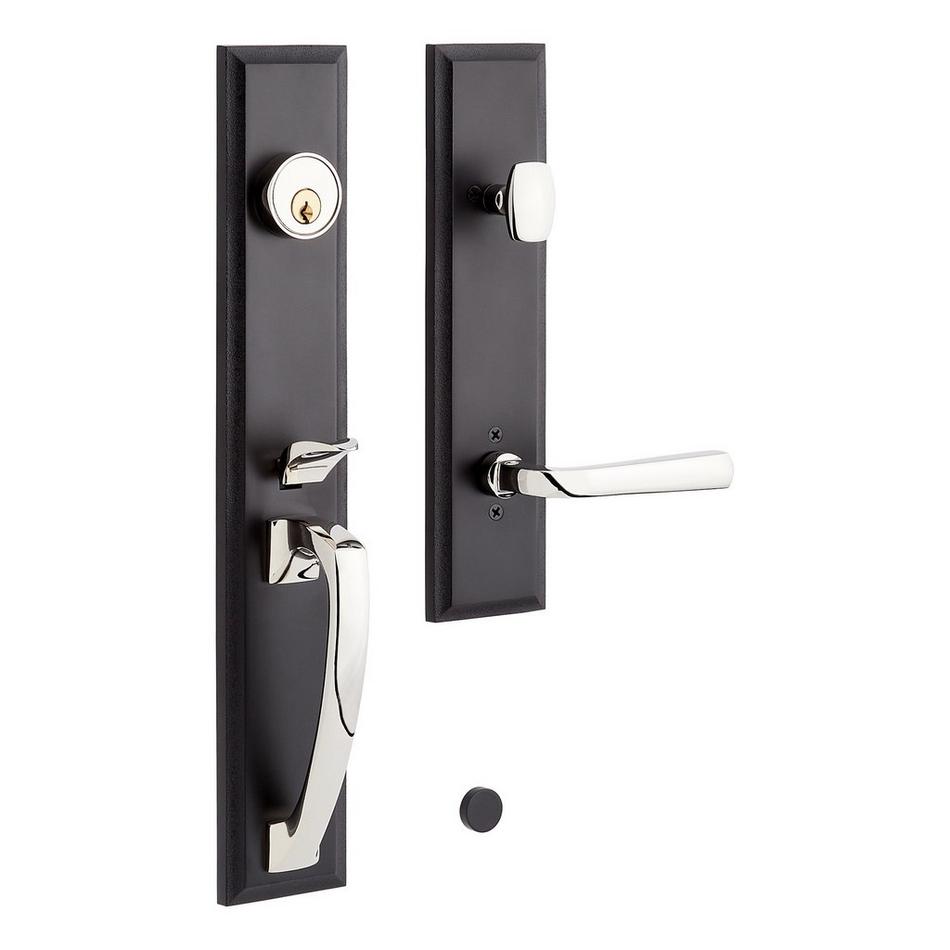 Aurick Solid Brass Entrance Door Set - Lever Handle - Left Hand, , large image number 2