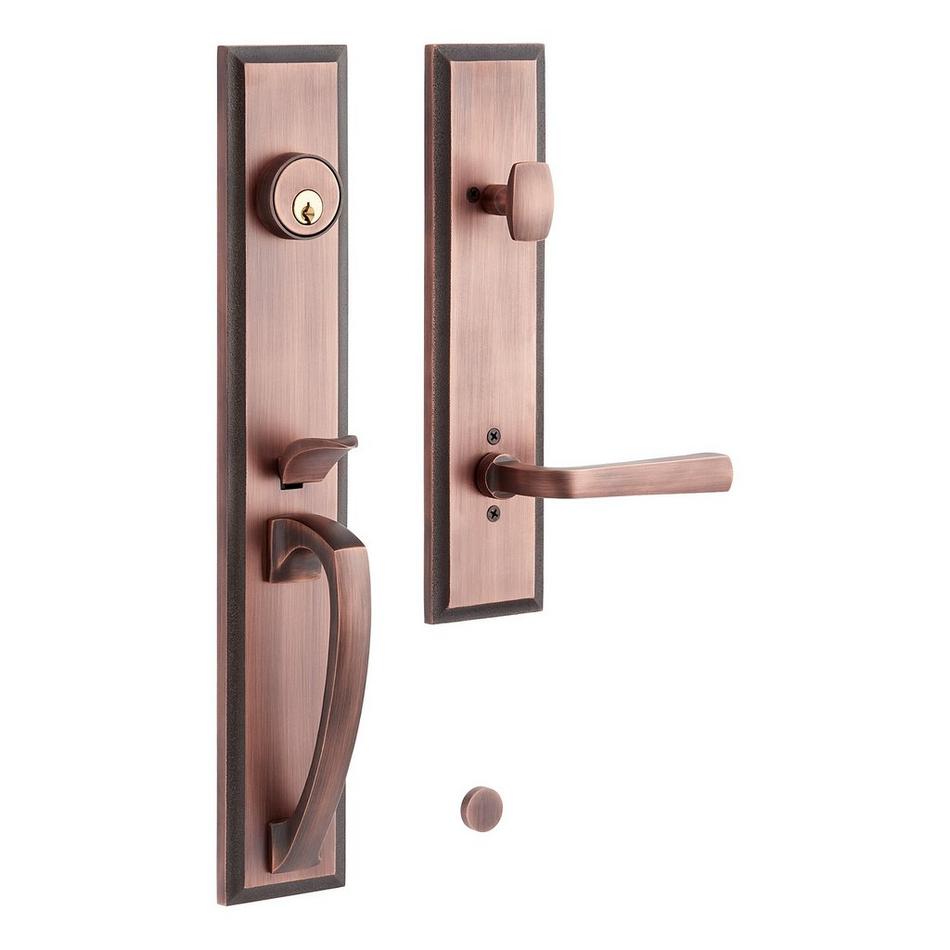 Aurick Solid Brass Entrance Door Set - Lever Handle - 2-3/4" Backset - Left Hand - Oil Rubbed Bronze, , large image number 0