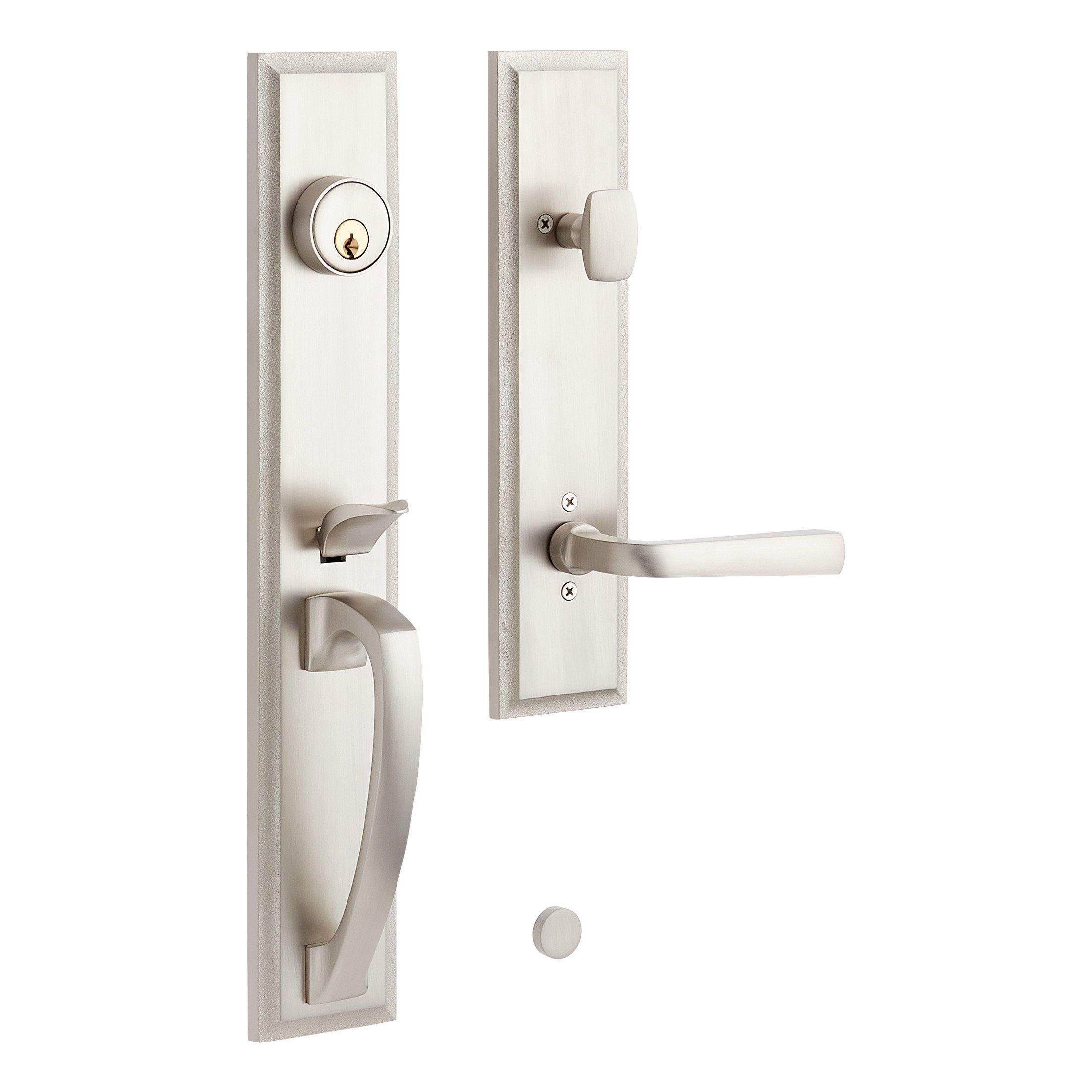 Aurick Solid Brass Entrance Door Set Lever Handle Left Hand Signature  Hardware