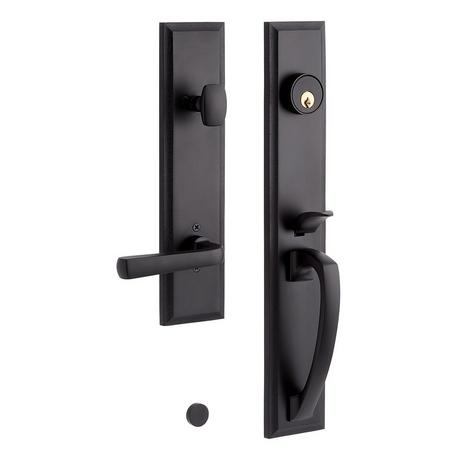 Aurick Solid Brass Entrance Door Set - Lever Handle - Left Hand
