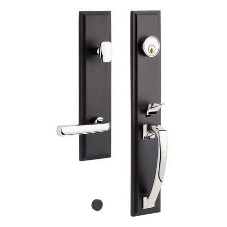 Aurick Solid Brass Entrance Door Set - Lever Handle - Right Hand