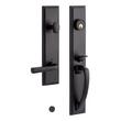 Aurick Solid Brass Entrance Door Set - Lever Handle - 2-3/4" Backset - Right Hand - Matte Black, , large image number 0