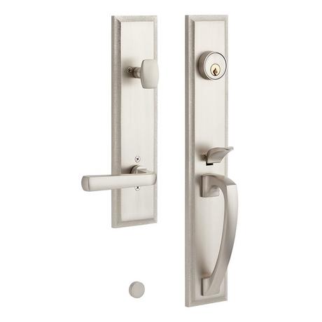 Aurick Solid Brass Entrance Door Set - Lever Handle - Right Hand