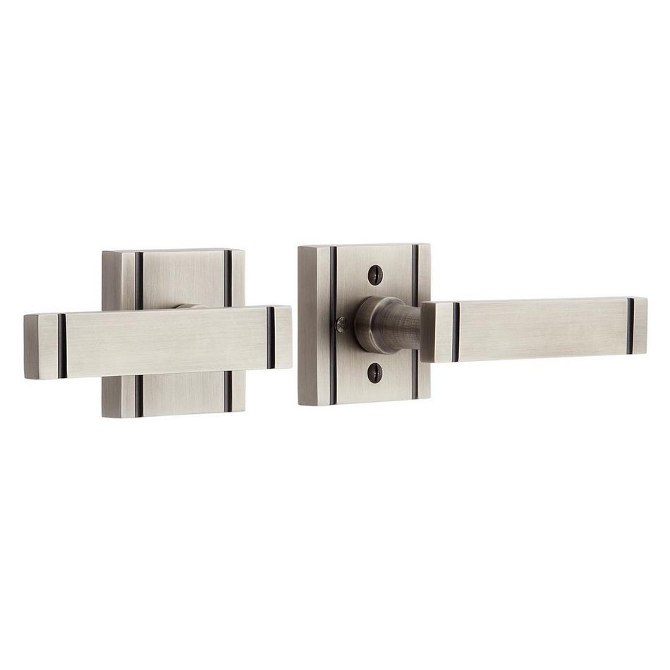 Piran Solid Brass Interior Door Set - Lever Handle - Privacy - 2-3/4" Backset - Right Hand - Ant, , large image number 0