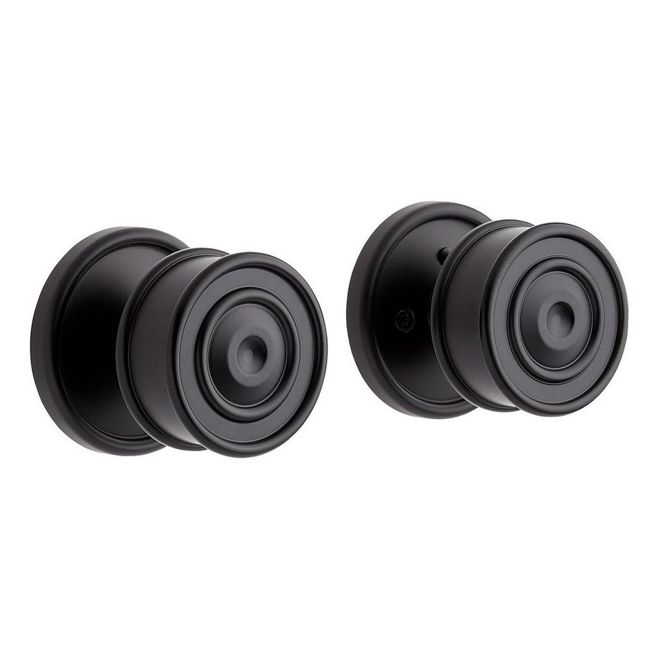 Kennice Solid Brass Interior Door Set - Knob - Privacy - 2-3/4" Backset - Matte Black, , large image number 0