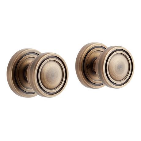 Decha Solid Brass Interior Door Set - Knob - Passage
