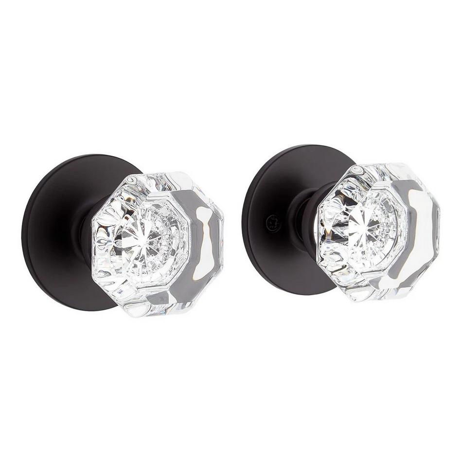 Tama Solid Brass Interior Door Set - Knob - Passage - 2-3/8" Backset - Satin Black, , large image number 0