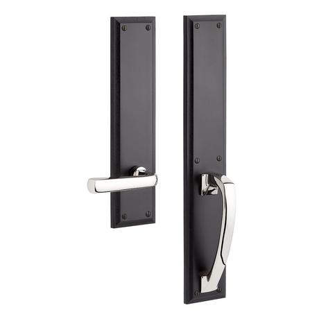Aurick Solid Brass Entrance Door Set - Lever Handle - Dummy - Right Hand
