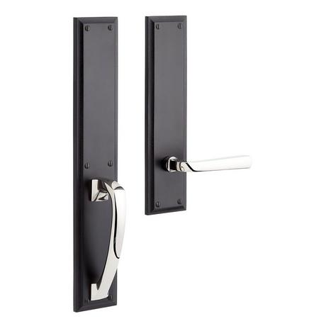 Aurick Solid Brass Entrance Door Set - Lever Handle - Dummy - Left Hand