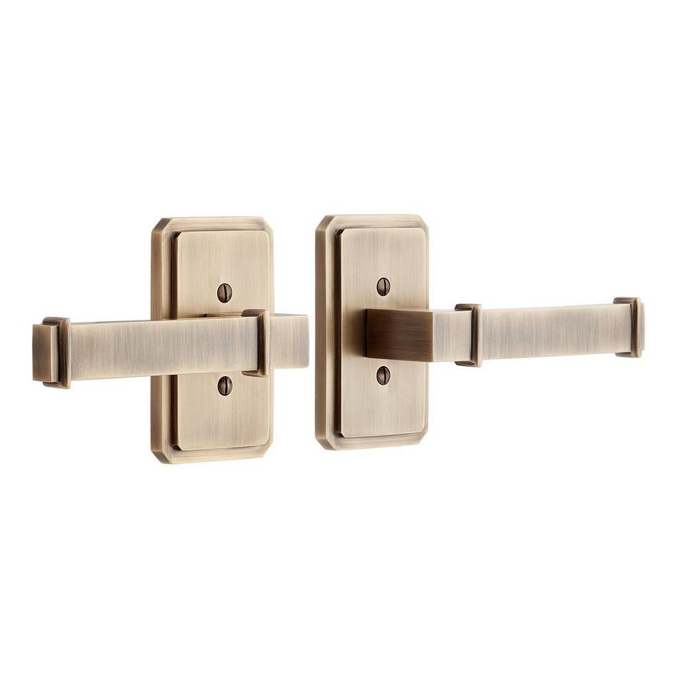 Delory Solid Brass Interior Door Set - Lever Handle - Dummy - Right Hand, , large image number 2