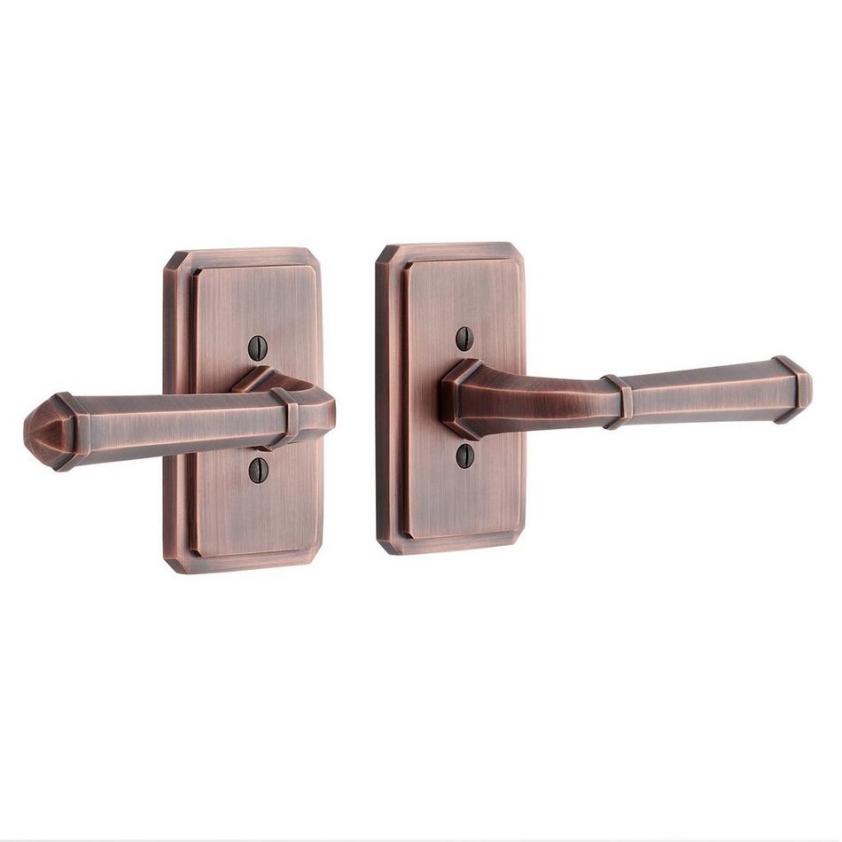 Matteen Solid Brass Interior Door Set - Lever Handle - Dummy - Left Hand, , large image number 0