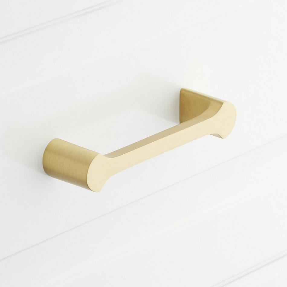 6-1/4" Stacia Solid Brass Drawer Pull - Satin Brass, , large image number 0