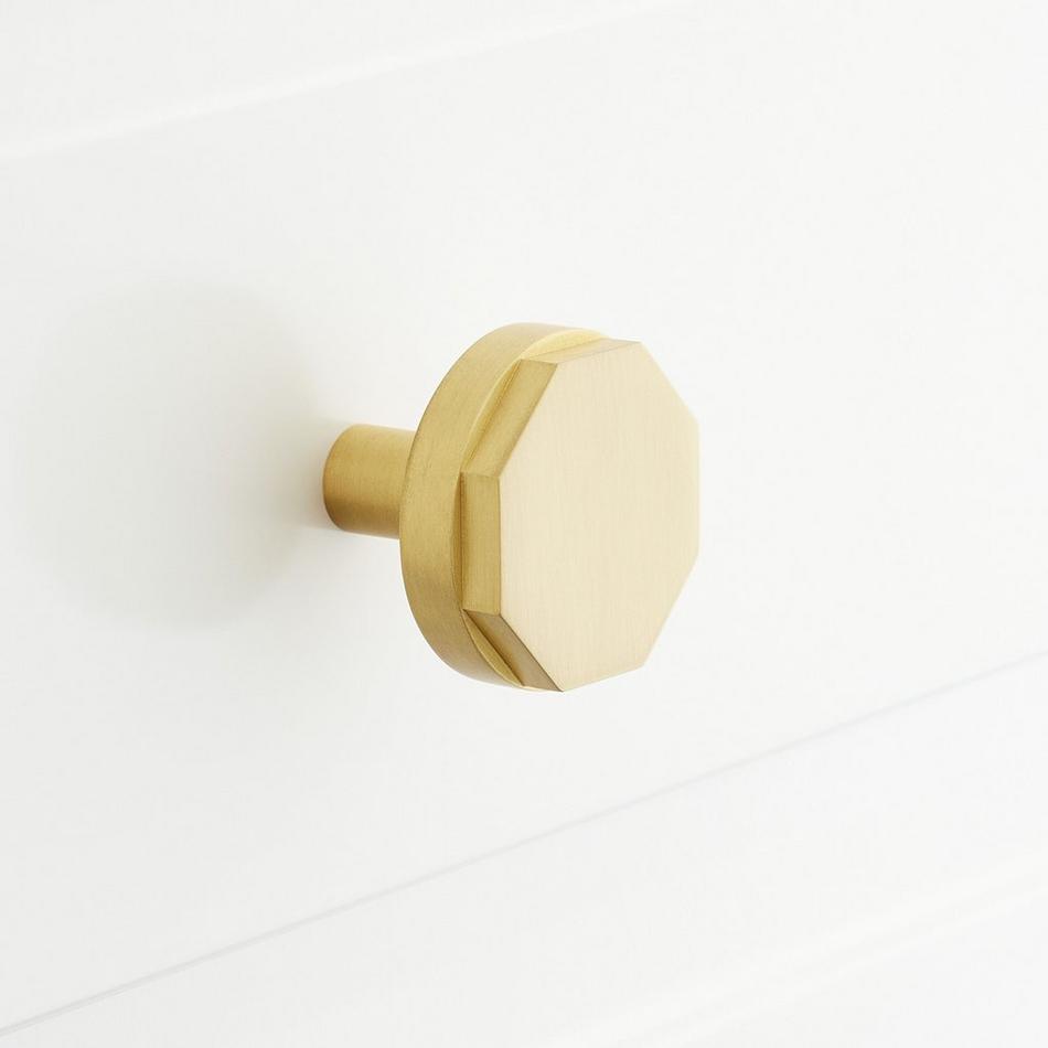 1-1/2" Stacia Solid Brass Cabinet Knob - Satin Brass, , large image number 0