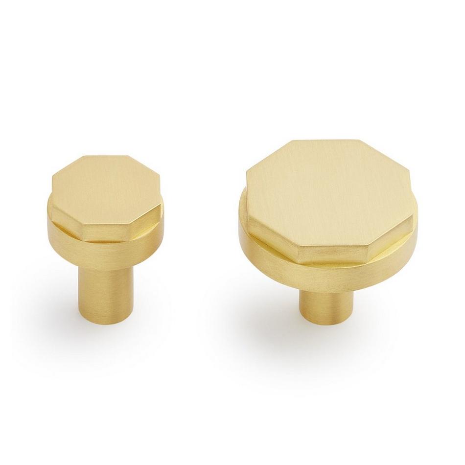 1-1/2" Stacia Solid Brass Cabinet Knob - Satin Brass, , large image number 1