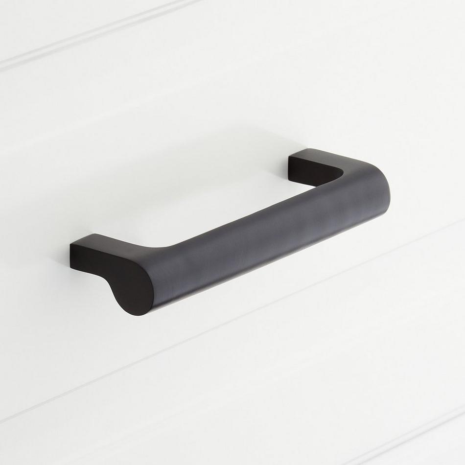 6" Cavan Solid Brass Drawer Pull - Matte Black, , large image number 0