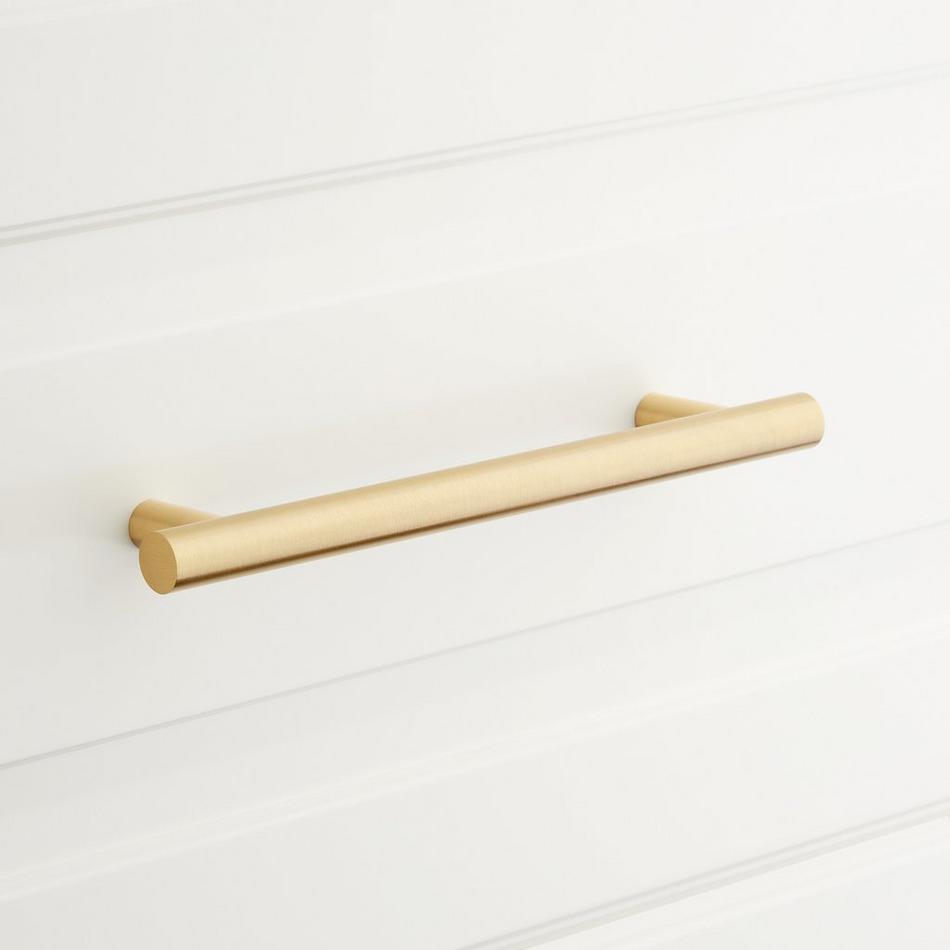 3-3/4" Avignon Solid Brass Cabinet Pull - Satin Brass, , large image number 0