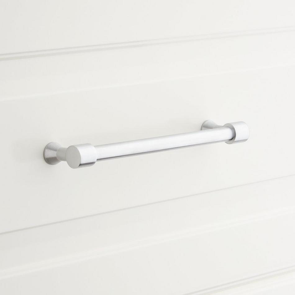 6" Strasbourg Solid Brass Cabinet Pull - Satin Chrome, , large image number 0